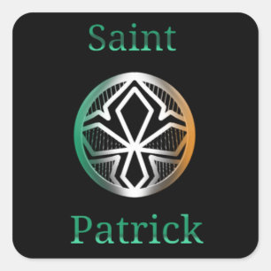 Adesivo Quadrado Saint Patrick Cross