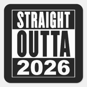 Adesivo Quadrado Saiu direto de 2026