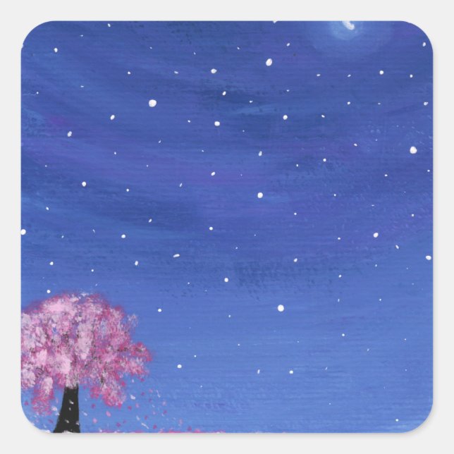 Adesivo Quadrado Sakura Painting Stickers (Frente)