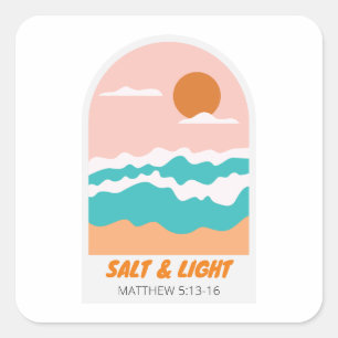 Adesivo Quadrado Sal E Luz Cristãos