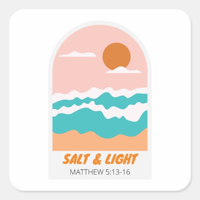 Adesivo Quadrado Sal E Luz Cristãos (Frente)