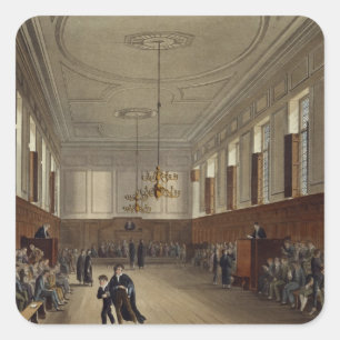 Adesivo Quadrado Sala da escola de Eton, da "história da faculdade