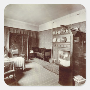 Adesivo Quadrado Sala de estar, casa de Kelmscott, Londres, 1896