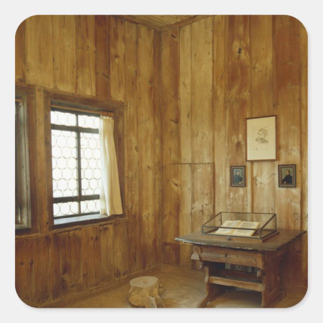 Adesivo Quadrado Sala de Lutero no Castelo de Wartburg (Frente)