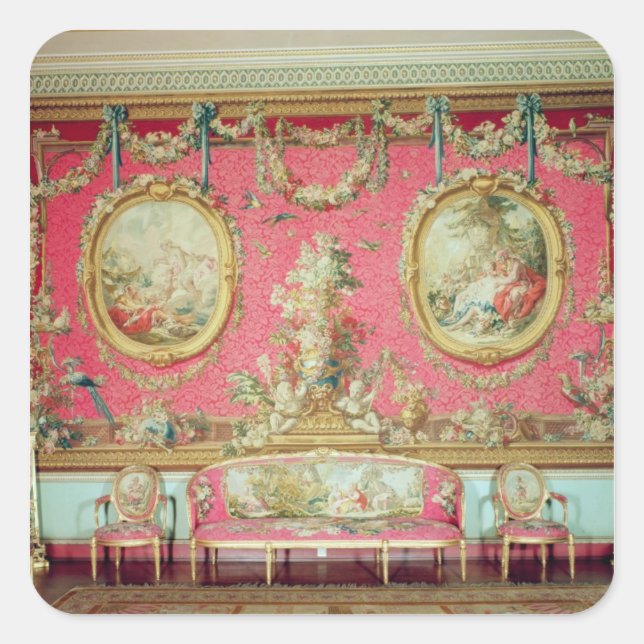Adesivo Quadrado Sala de tapeçaria, c.1763 (Frente)