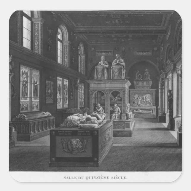 Adesivo Quadrado Sala do século 15, Musee des Monuments (Frente)