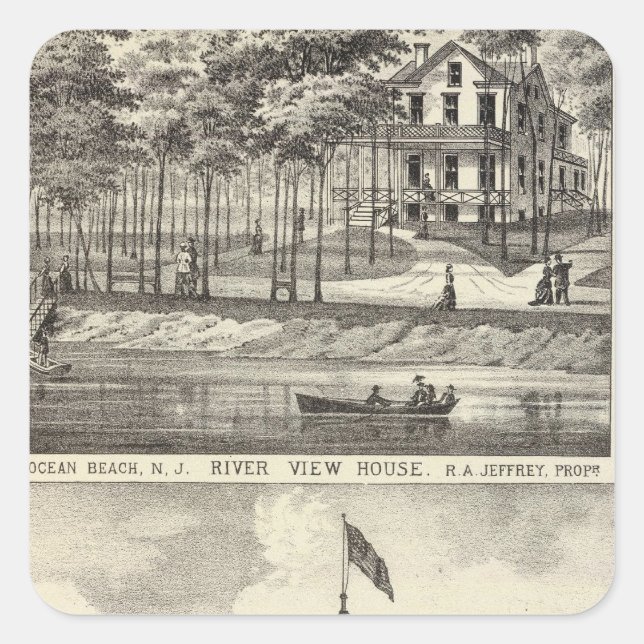 Adesivo Quadrado Sala educativa, Parque de Asbury e Câmara dos Rios (Frente)