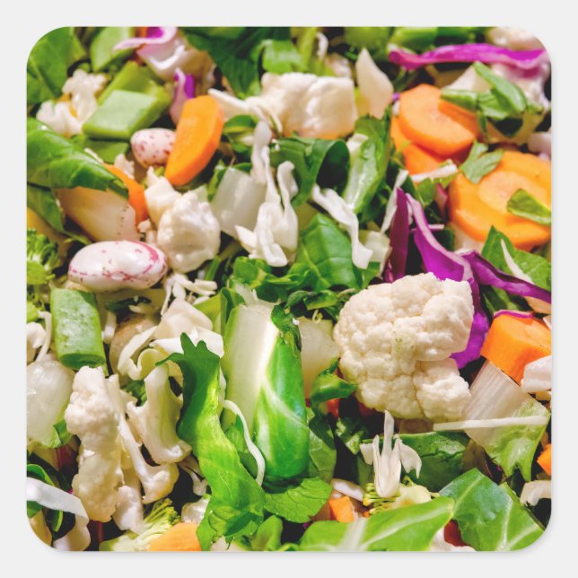 Adesivo Quadrado Salada mista (Frente)
