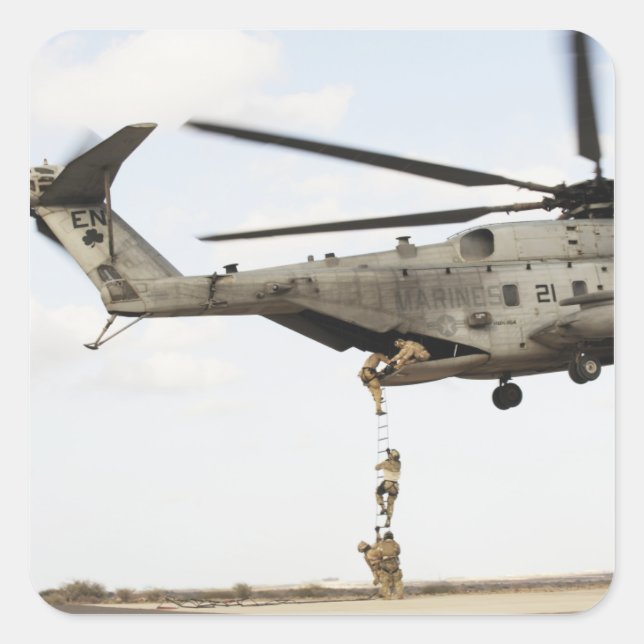 Adesivo Quadrado Salário da Força Aérea dirige um dispositivo de co (Frente)