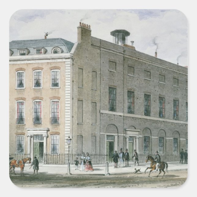 Adesivo Quadrado Salas Quadradas de Hanover para concertos (Frente)