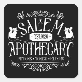 Adesivo Quadrado Salem Apothecary Magic Potions Witchcraft