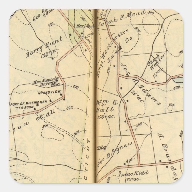 Adesivo Quadrado Salem, Nova Iorque (Frente)