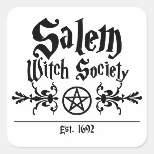 Adesivo Quadrado Salem Witch Society Sticker