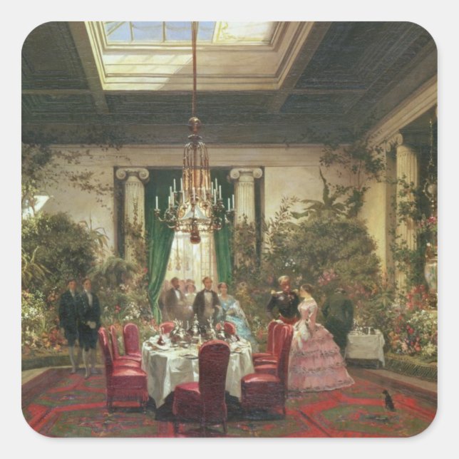 Adesivo Quadrado Salle-a-Manger, da Princesa Mathilde (Frente)