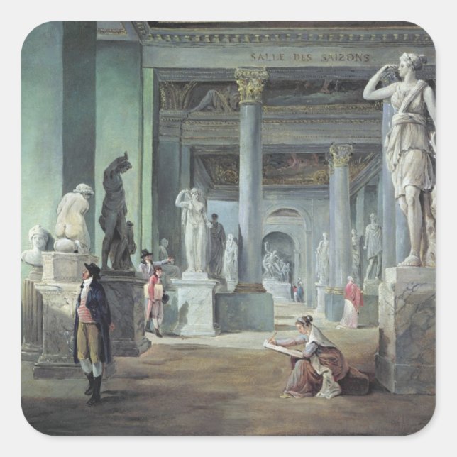 Adesivo Quadrado Salle des Saisons no Louvre, c. 1802 (Frente)