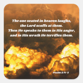 Adesivo Quadrado Salm 2 Frath of God Bíblia Verse