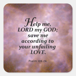 Adesivo Quadrado Salmo 109:26