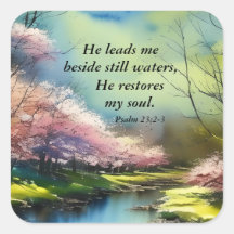 Salmo 23:2-3 Ele restaura minha Bíblia de alma Ver