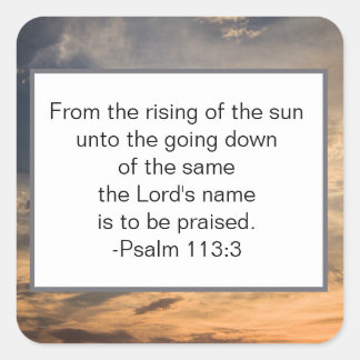 Adesivo Quadrado Salmos Versos da Bíblia Cristã