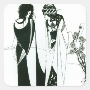 Adesivo Quadrado Salome com sua mãe, Herodias, 1894 (litho) (b