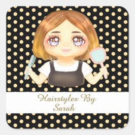 Adesivo Quadrado Salon Hairstylist