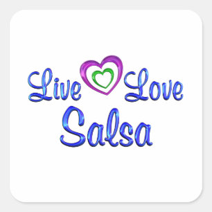 Adesivo Quadrado Salsa viva do amor