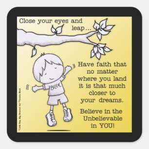 Adesivo Quadrado Salto de Fé