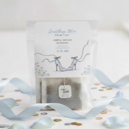 Adesivo Quadrado Saltos Altos Azul Claro para Chá de Noiva