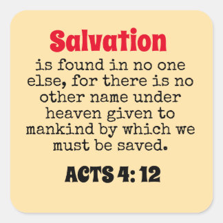 Adesivo Quadrado salvação