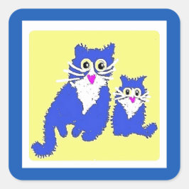Adesivo Quadrado Salvamento de animais para a Ucrânia, Sticker Quad
