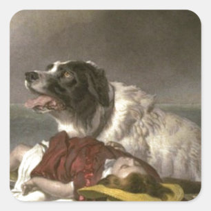 Adesivo Quadrado Salvar por Edwin Henry Landseer