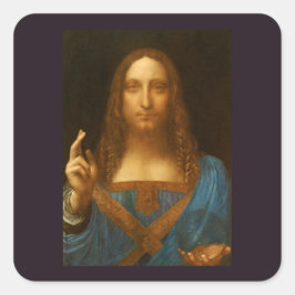 ADESIVO QUADRADO SALVATOR MUNDI FINE ART IMPRESSÃO