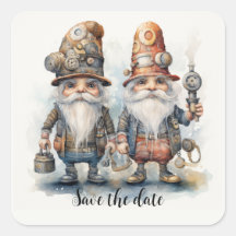 Salve a data Gnomos com lanterna e ferramentas