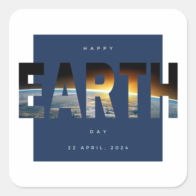 Adesivo Quadrado Salve o planeta Vai Vegan Todos os dias é o Dia da (Frente)