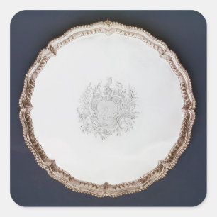 Adesivo Quadrado Salver gravado, século XVIII