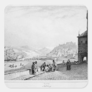Adesivo Quadrado Salzburg, gravado por Bayot & por Cuvilier, 1840