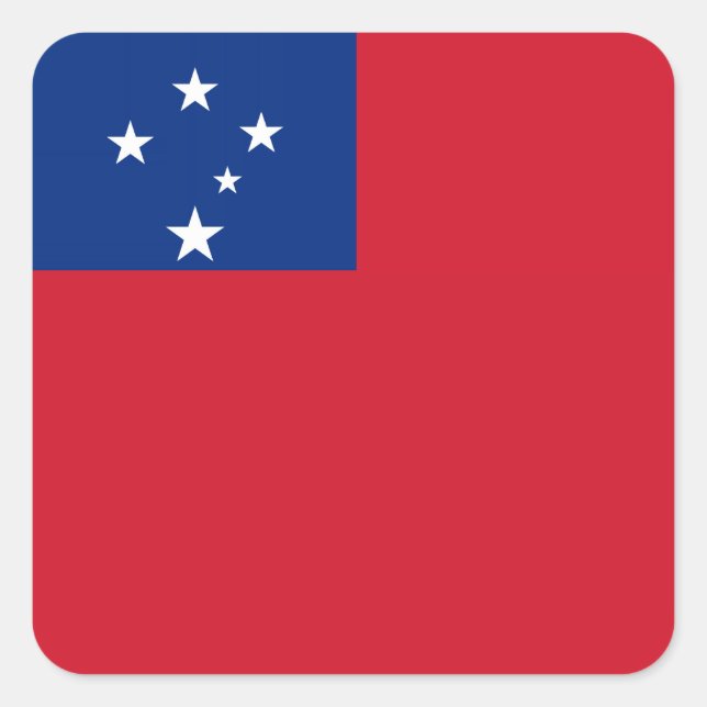 Adesivo Quadrado Samoa - Bandeira de Samoa (Frente)