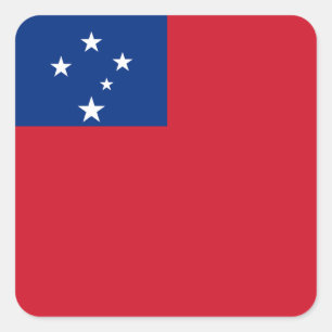 Adesivo Quadrado Samoa - Bandeira de Samoa