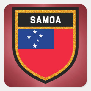 Adesivo Quadrado Samoa Flag