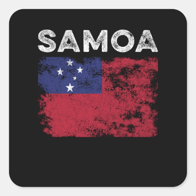 Adesivo Quadrado Samoa Sinalizador Distinto - Sinalizador Samoano (Frente)