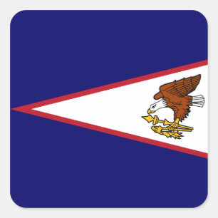 Adesivo Quadrado Samoan Flag