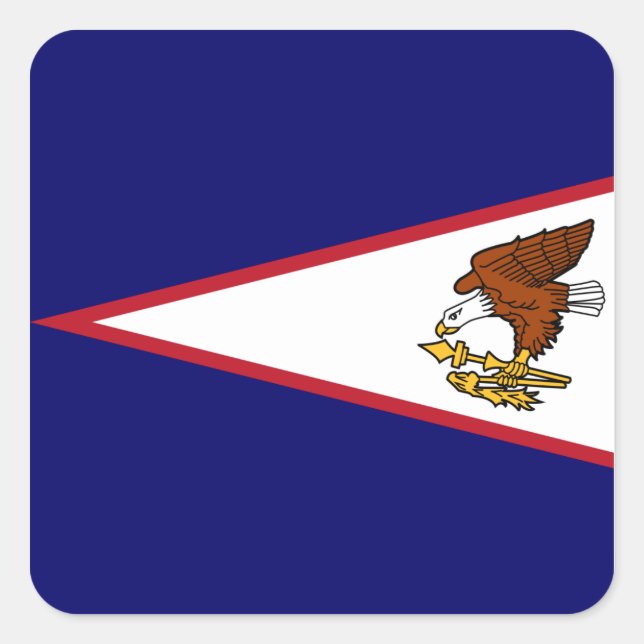 Adesivo Quadrado Samoan Flag (Frente)