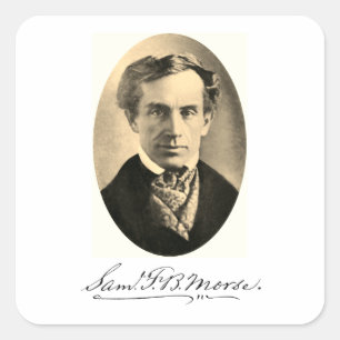 Adesivo Quadrado Samuel Finley Breese Morse Sticker