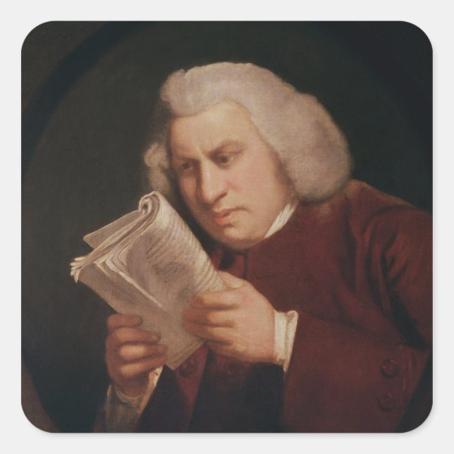 Adesivo Quadrado Samuel Johnson 1775 (Frente)