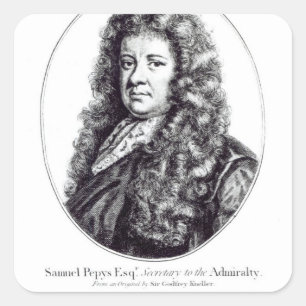 Adesivo Quadrado Samuel Pepys
