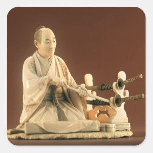Adesivo Quadrado Samurai, Okinomo, período de Edo