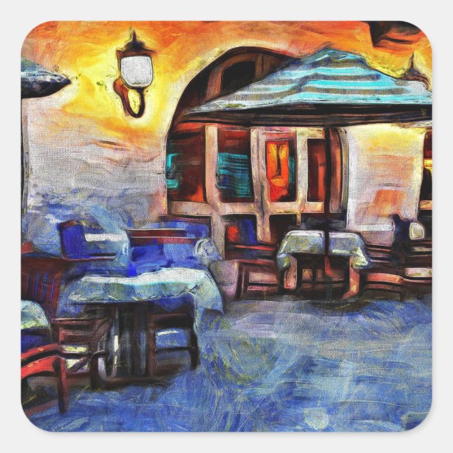 Adesivo Quadrado San Antonio Cafe (Frente)