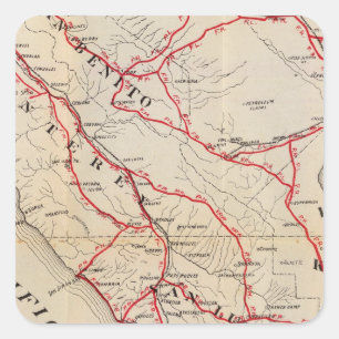 Adesivo Quadrado San Benito, Fresno, Monterey, San Luis Obispo