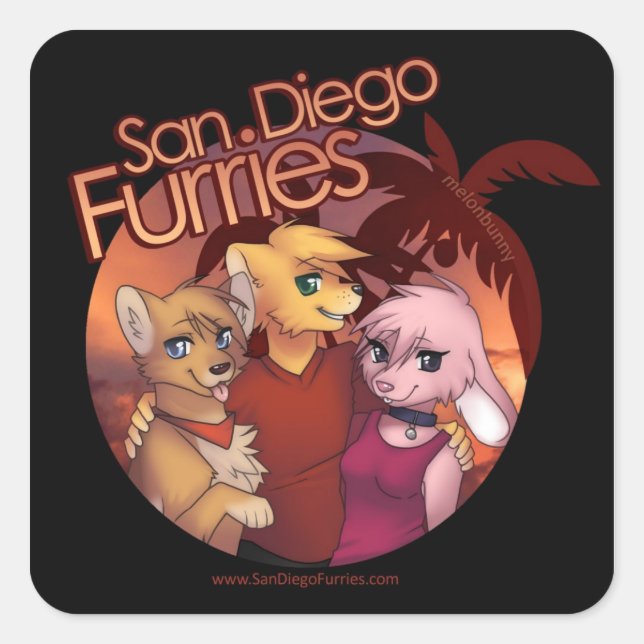 Adesivo Quadrado San Diego Furries (Frente)