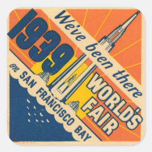 Adesivo Quadrado San Francisco 1939 Fair Sticker